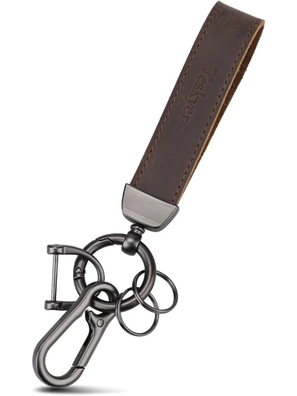 Stylish Leather Key Chain for Men | Car Key Holder with Durable Strap